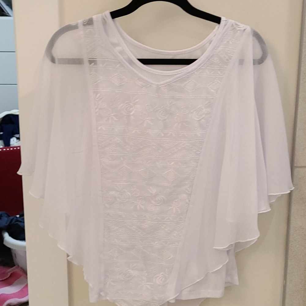 One world white blouse